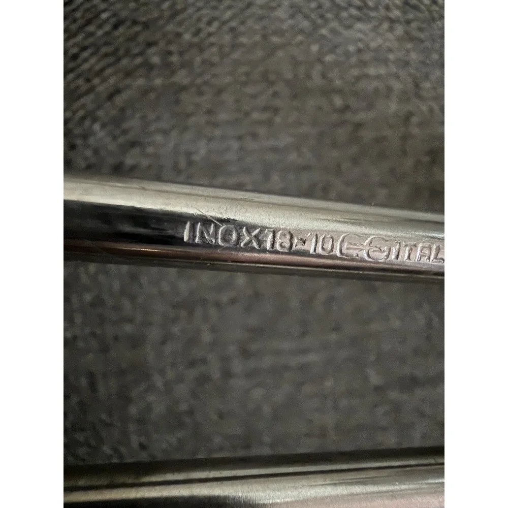 Vintage INOX 18/10 Stainless Steel Wide Slotted Spatula Turner Flipper Italy